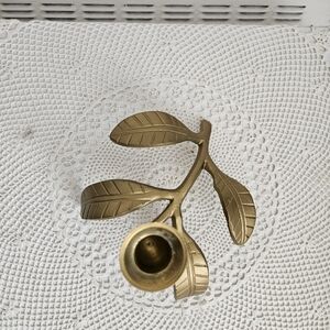 Gold Leaf Candle Holder